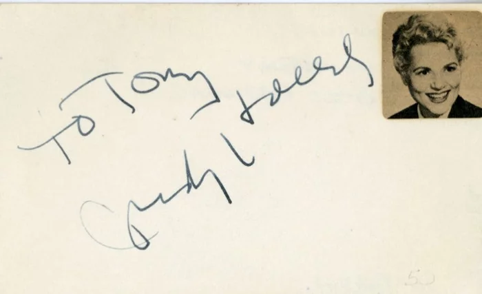 Judy Holliday autograph