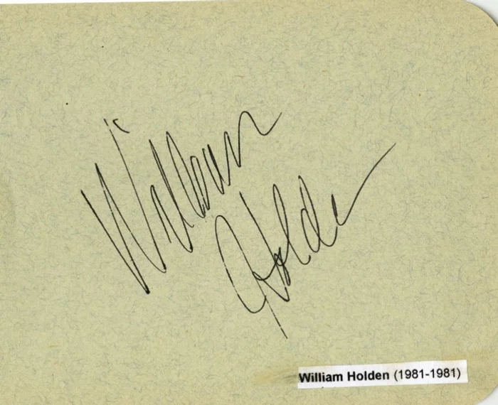 William Holden autograph