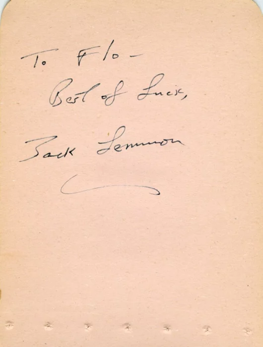 Jack Lemmon autograph