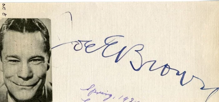 Joe E. Brown autograph