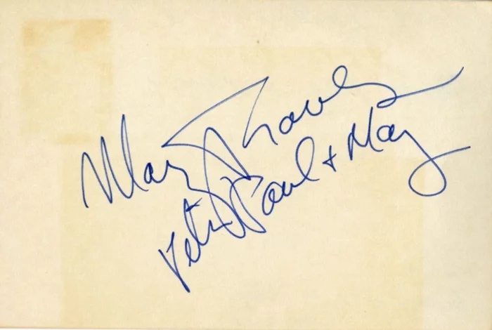 Mary Travers autograph