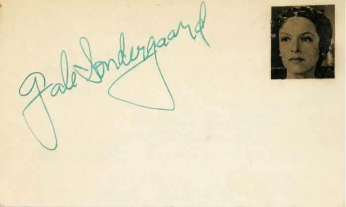 Gale Sondergaard autograph