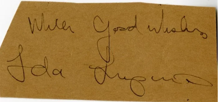 Ida Lupino autograph