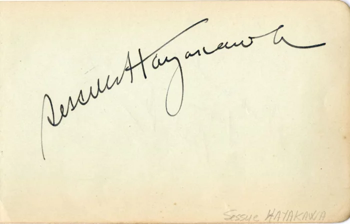 Sessue Hayakawa autograph