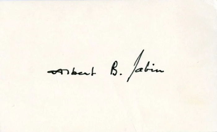 Albert Sabin autograph