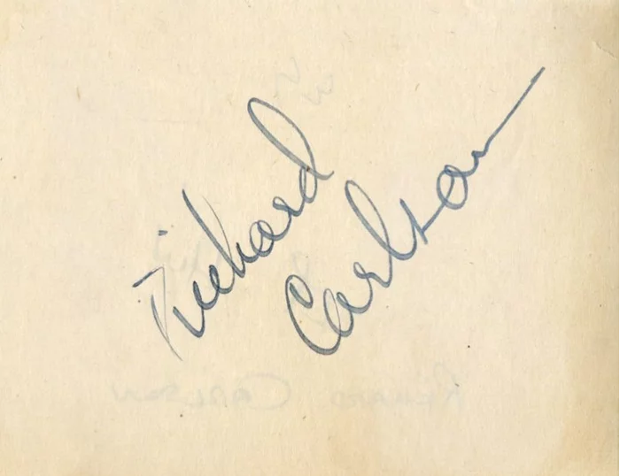 Richard Carlson autograph