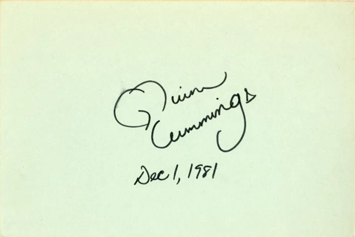 Quinn Cummings autograph
