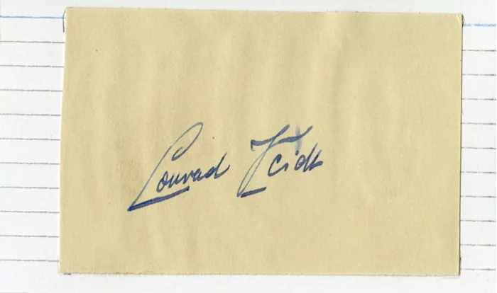 Conrad Veidt autograph