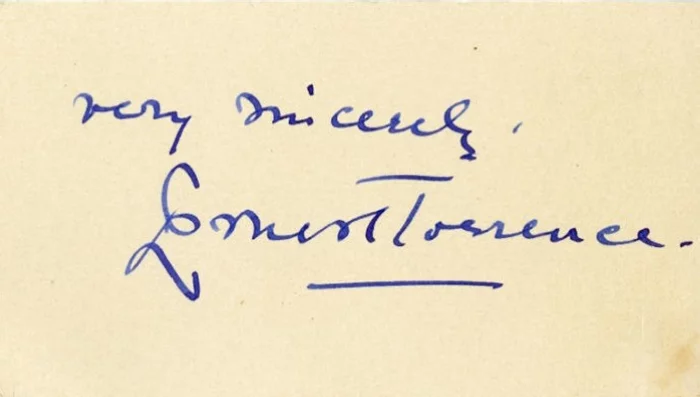 Ernest Torrence autograph