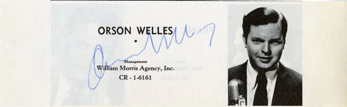 Orson Welles autograph