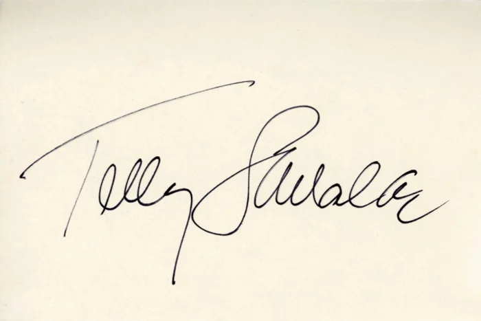 Telly Savalas autograph