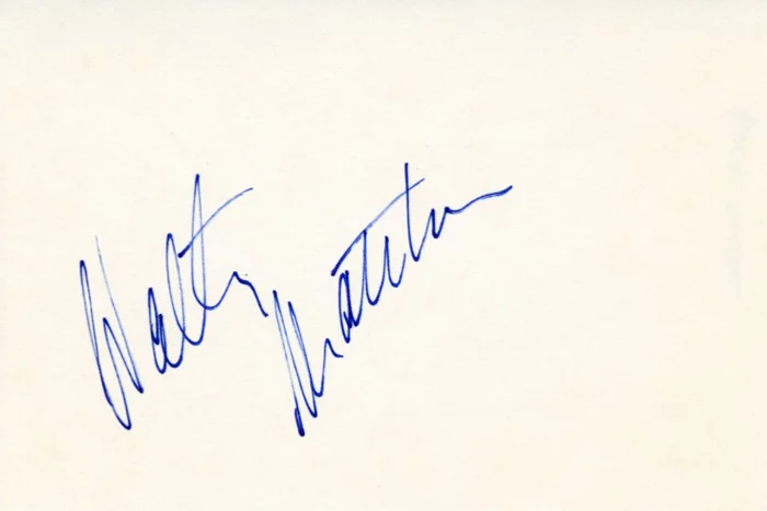 Walter Matthau autograph