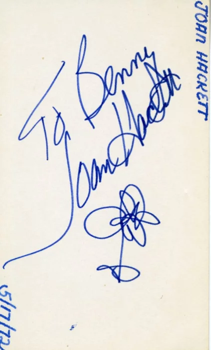 Joan Hackett autograph