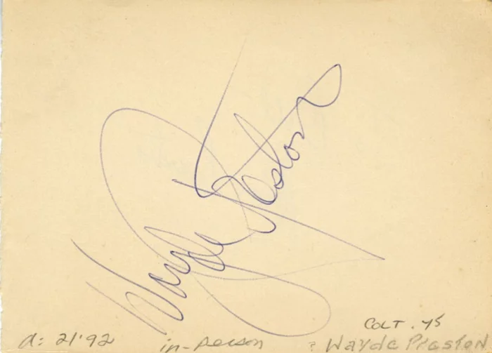 Wade Preston autograph