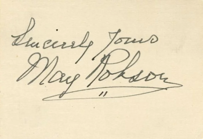 May Robson autograph