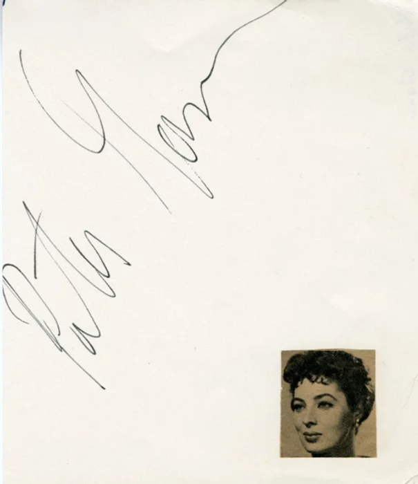 Rita Gam autograph