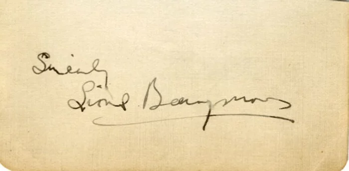 Lionel Barrymore autograph