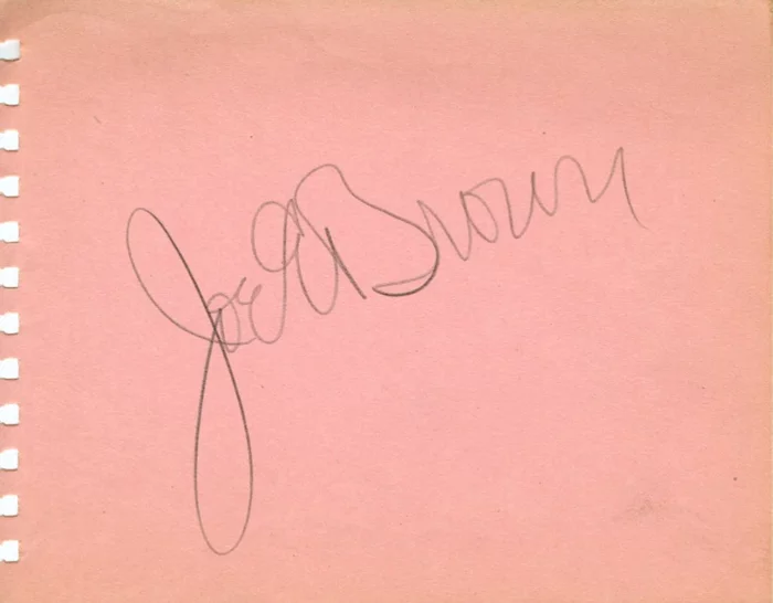 Joe E. Brown autograph