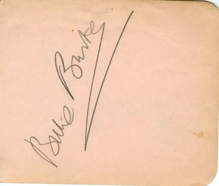Billie Burke autograph