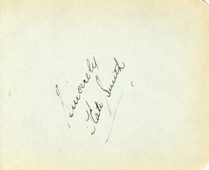 Kate Smith autograph