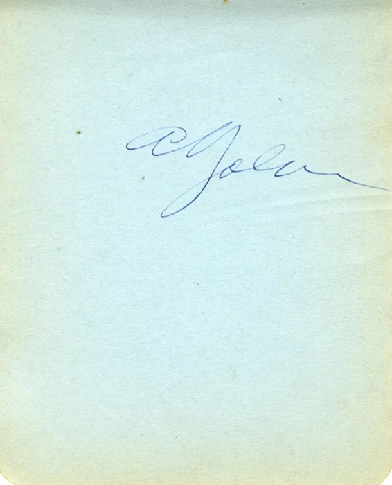 Al Jolson autograph