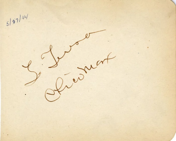 Chico Marx autograph
