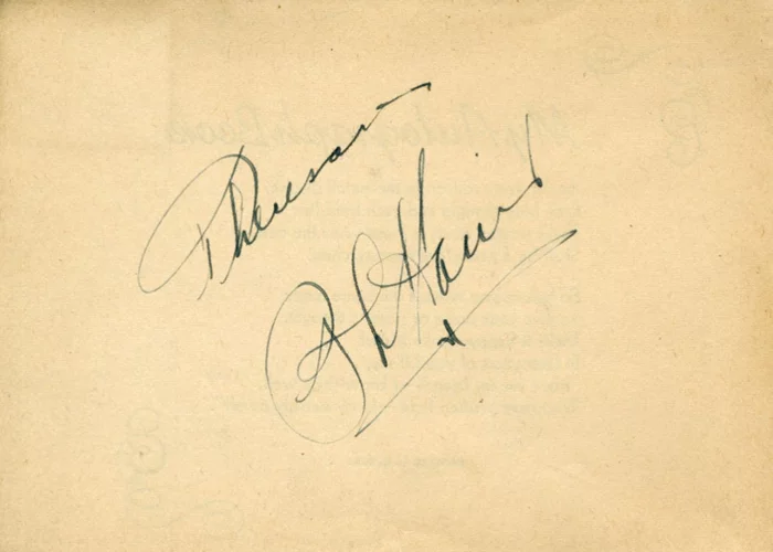 Phil Harris autograph