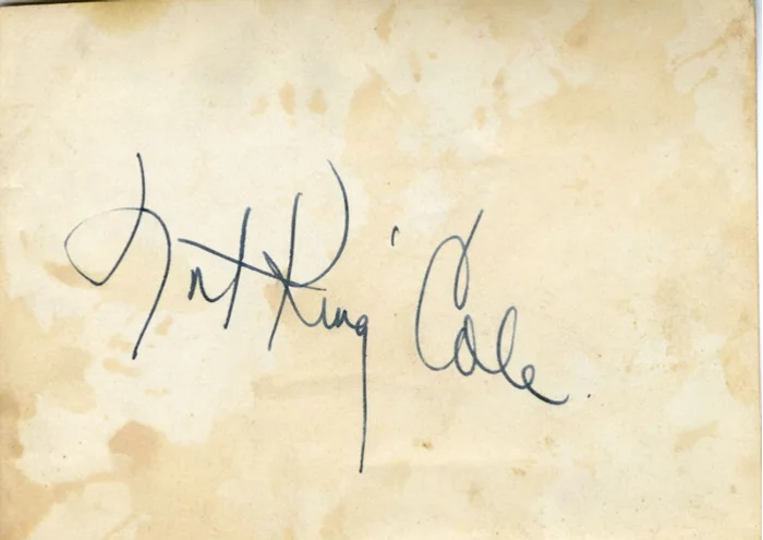 Nat King Cole autograph