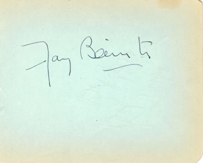 Fay Bainter autograph
