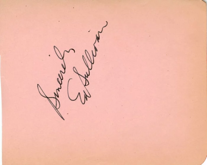 Ed Sullivan autograph