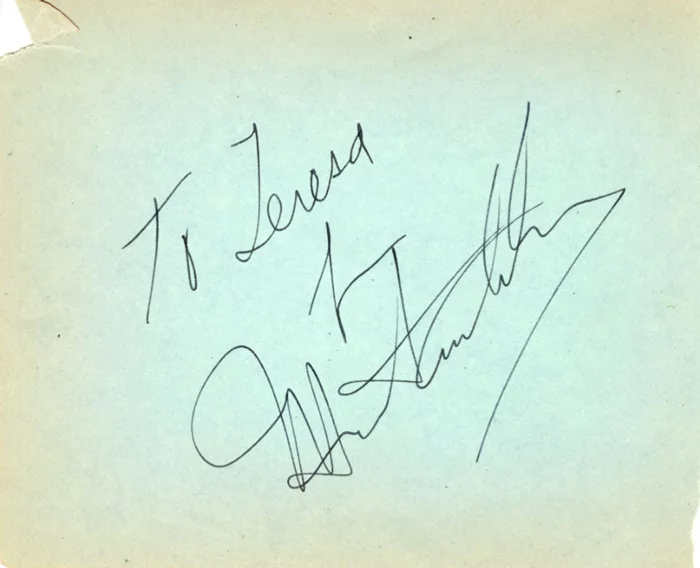 Morey Amsterdam autograph