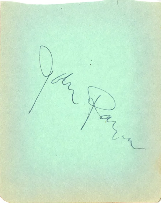 John Payne autograph