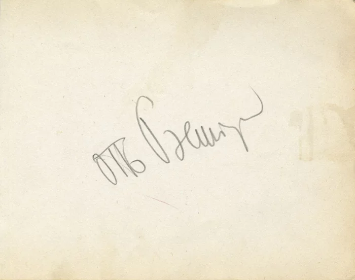 Otto Preminger autograph