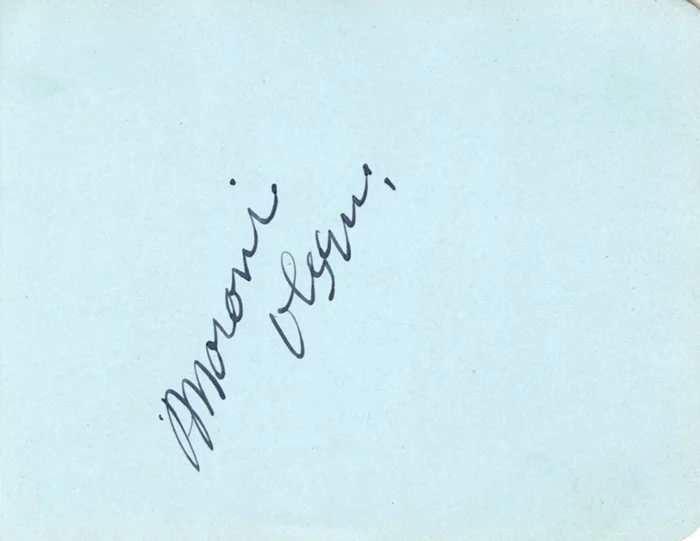 Moroni Olsen autograph