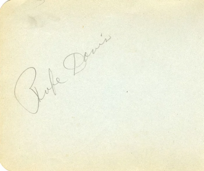 Rufe Davis autograph