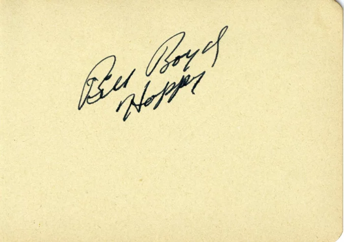 William Boyd autograph