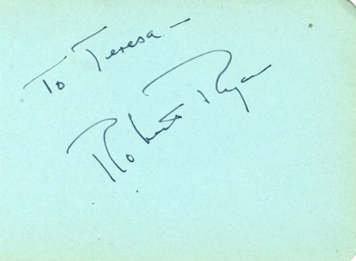 Robert Ryan autograph