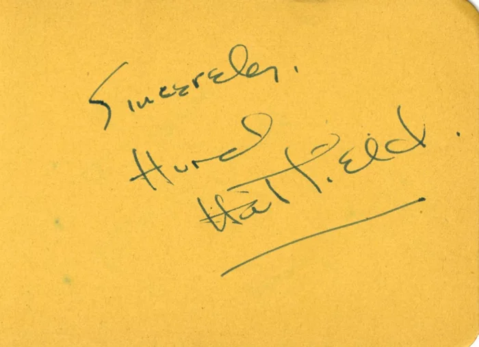 Hurd Hatfield autograph