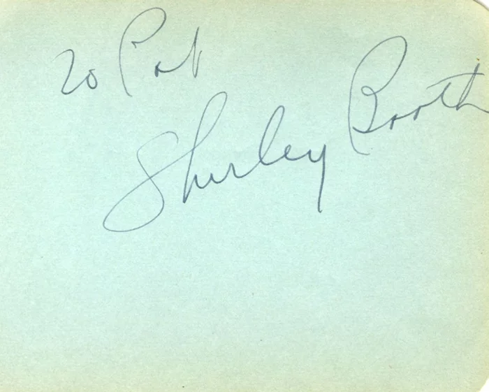 Shirley Booth autograph