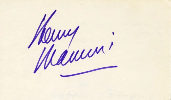 Henry Mancini autograph