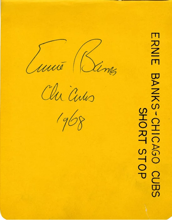 Ernie Banks autograph