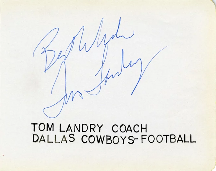 Tom Landry autograph