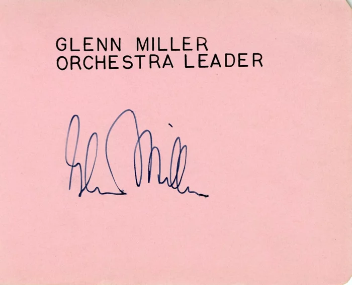 Glenn Miller autograph