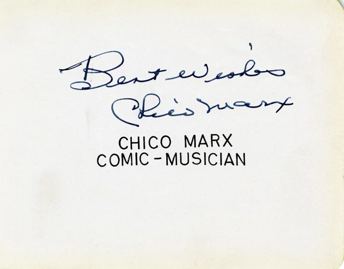 Chico Marx autograph