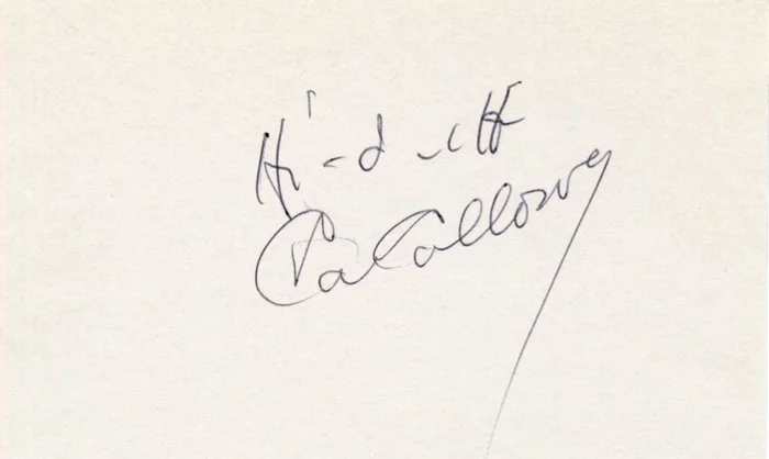 Cab Calloway autograph