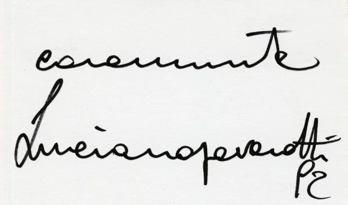 Luciano Pavarotti autograph