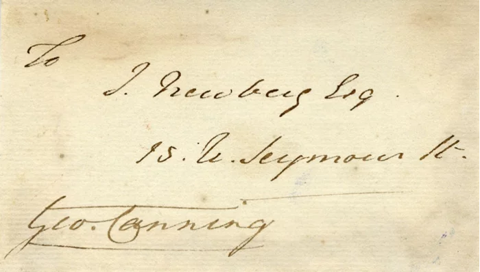 George Canning autograph