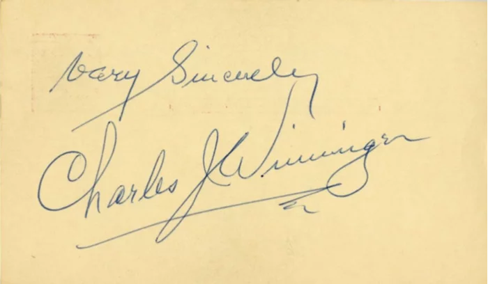 Charles Winninger autograph