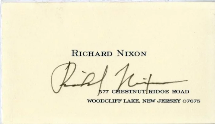 Richard Nixon autograph