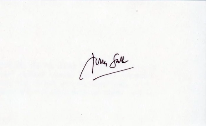 Jonas Salk autograph